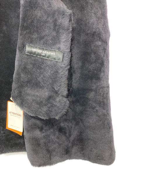UNITED ARROWS TOKYO（ユナイテッドアローズトウキョウ）UNITED ARROWS TOKYO (ユナイテッドアローズトウキョウ) リアルムートンコート ネイビー サイズ:38 未使用品の古着・服飾アイテム