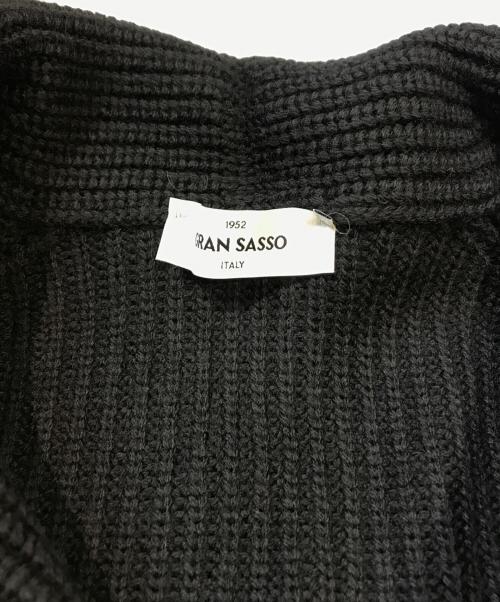 GRAN SASSO（グランサッソ）GRAN SASSO (グランサッソ) ショールカラーウールカーディガン　M02214234131671506/02 ブラック サイズ:44の古着・服飾アイテム