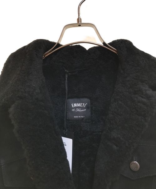 EMMETI（エンメティ）EMMETI (エンメティ) ELIO 3rd TYPE MOUTON JACKET ブラック サイズ:SIZE 44の古着・服飾アイテム