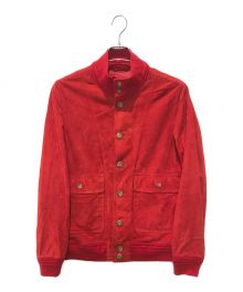 valstarino（ヴァルスタリーノ）の古着「スエードレザーブルゾン　24-18-0110-012」｜レッド