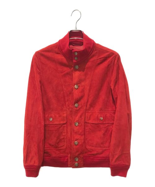 valstarino（ヴァルスタリーノ）VALSTARINO (ヴァルスタリーノ) スエードレザーブルゾン　24-18-0110-012 レッド サイズ:44の古着・服飾アイテム