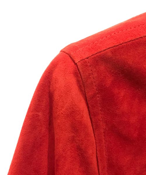 valstarino（ヴァルスタリーノ）VALSTARINO (ヴァルスタリーノ) スエードレザーブルゾン　24-18-0110-012 レッド サイズ:44の古着・服飾アイテム