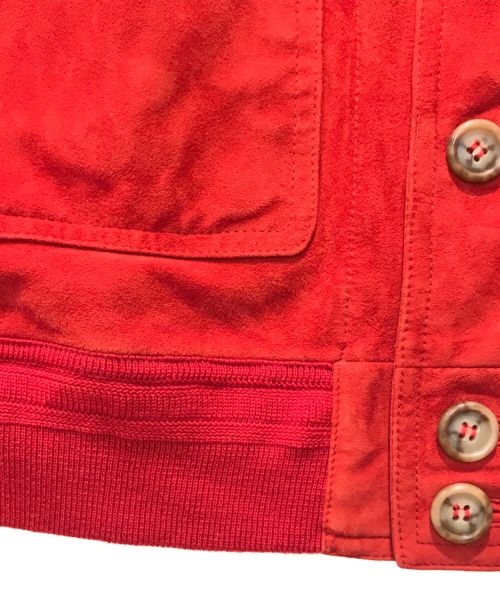 valstarino（ヴァルスタリーノ）VALSTARINO (ヴァルスタリーノ) スエードレザーブルゾン　24-18-0110-012 レッド サイズ:44の古着・服飾アイテム