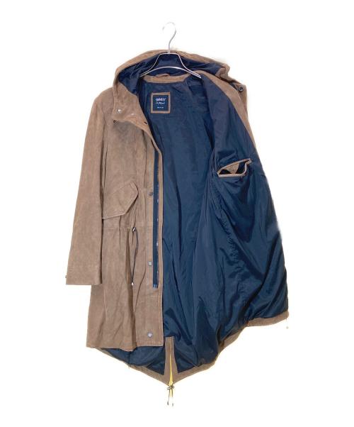 EMMETI（エンメティ）EMMETI (エンメティ) ゴートスキンスエードモッズコート ブラウン サイズ:44の古着・服飾アイテム