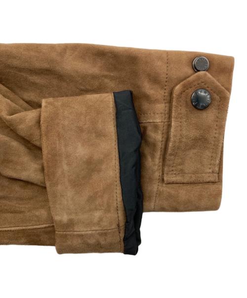 EMMETI（エンメティ）EMMETI (エンメティ) ゴートスキンスエードモッズコート ブラウン サイズ:44の古着・服飾アイテム