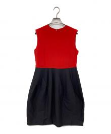 YOKO CHAN（ヨーコチャン）の古着「ノースリーブワンピース」｜レッド×ブラック