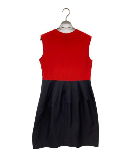 YOKO CHAN（ヨーコチャン）YOKO CHAN (ヨーコチャン) ノースリーブワンピース レッド×ブラック サイズ:40の古着・服飾アイテム