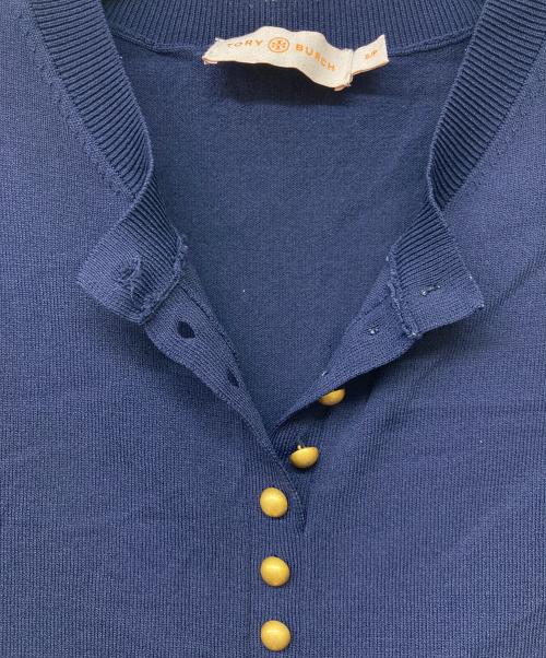 TORY BURCH（トリーバーチ）TORY BURCH (トリーバーチ) マルチボタンニット ネイビー サイズ:Sの古着・服飾アイテム