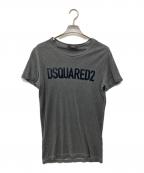 DSQUARED2ディースクエアード）の古着「ロゴTシャツ」｜グレー