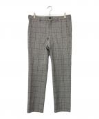 COMME des GARCONS HOMME PLUSコムデギャルソンオムプリュス）の古着「ウールチェックスラックスパンツ」｜ブラック