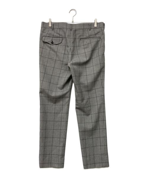COMME des GARCONS HOMME PLUS（コムデギャルソンオムプリュス）COMME des GARCONS HOMME PLUS (コムデギャルソンオムプリュス) ウールチェックスラックスパンツ ブラック サイズ:Lの古着・服飾アイテム