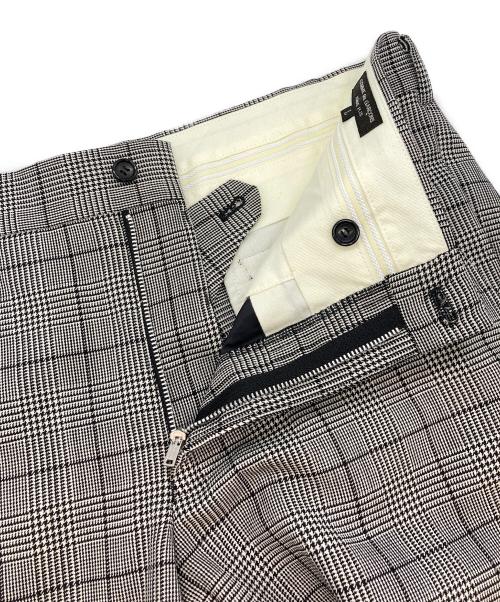 COMME des GARCONS HOMME PLUS（コムデギャルソンオムプリュス）COMME des GARCONS HOMME PLUS (コムデギャルソンオムプリュス) ウールチェックスラックスパンツ ブラック サイズ:Lの古着・服飾アイテム