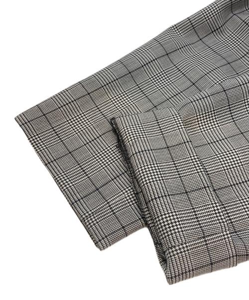 COMME des GARCONS HOMME PLUS（コムデギャルソンオムプリュス）COMME des GARCONS HOMME PLUS (コムデギャルソンオムプリュス) ウールチェックスラックスパンツ ブラック サイズ:Lの古着・服飾アイテム