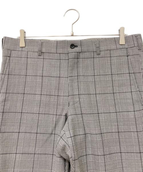 COMME des GARCONS HOMME PLUS（コムデギャルソンオムプリュス）COMME des GARCONS HOMME PLUS (コムデギャルソンオムプリュス) ウールチェックスラックスパンツ ブラック サイズ:Lの古着・服飾アイテム