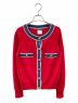 CHANEL（シャネル）の古着「ココボタン カシミヤ カーディガン」｜レッド×ブルー