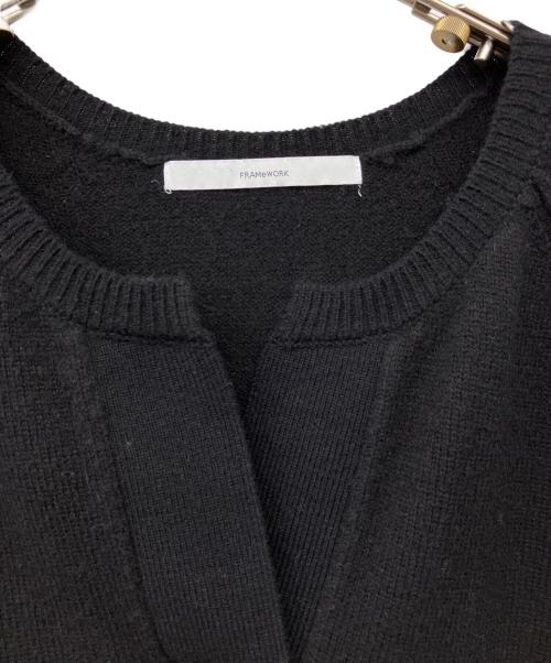 FRAMeWORK（フレームワーク）FRAMeWORK (フレームワーク) ミドルゲージ天竺ヘンリープルオーバー ブラック サイズ:FREEの古着・服飾アイテム