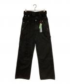OFFWHITEオフホワイト）の古着「Black jeans with double construction」｜ブラック