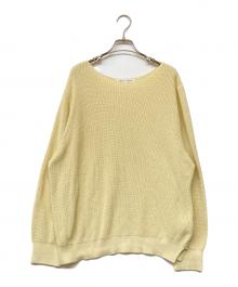 23区（ニジュウサンク）の古着「コットンギマ ボートネック ニット」｜イエロー