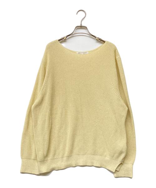 23区（ニジュウサンク）23区 (ニジュウサンク) コットンギマ ボートネック ニット イエロー サイズ:46の古着・服飾アイテム
