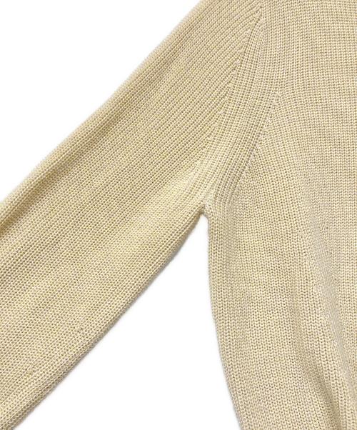 23区（ニジュウサンク）23区 (ニジュウサンク) コットンギマ ボートネック ニット イエロー サイズ:46の古着・服飾アイテム