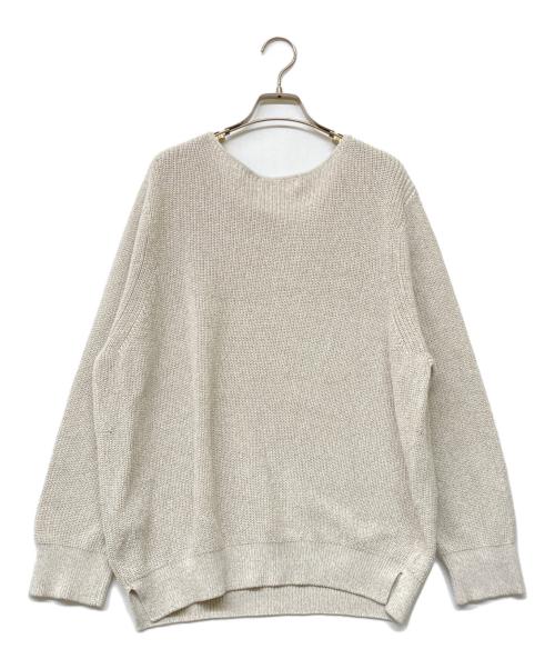 23区（ニジュウサンク）23区 (ニジュウサンク) コットンギマ ボートネック ニット ベージュ サイズ:46の古着・服飾アイテム