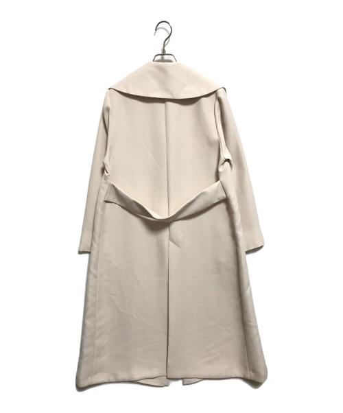 Noble（ノーブル）Noble (ノーブル) トリプルクロスワイドカラーロングコート ピンク サイズ:36の古着・服飾アイテム