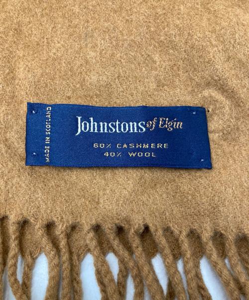 JOHNSTONS OF ELGIN（ジョンストンズオブエルガン）JOHNSTONS OF ELGIN (ジョンストンズオブエルガン) カシミヤ混マフラー ブラウンの古着・服飾アイテム