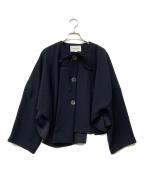 ENFOLDエンフォルド）の古着「CAPE-LIKE JACKET」｜ネイビー