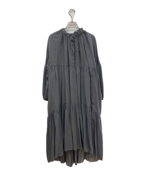 IRENE（アイレネ）IRENE (アイレネ) Pin Dot Stripe Dress グレー サイズ:36の古着・服飾アイテム