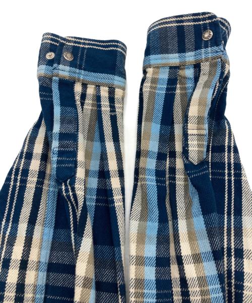 A BATHING APE（ア ベイシング エイプ）A BATHING APE (ア ベイシング エイプ) ヘビーコットンチェックシャツ ブルー サイズ:Lの古着・服飾アイテム