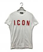 DSQUARED2ディースクエアード）の古着「ICONプリントTシャツ」｜ホワイト