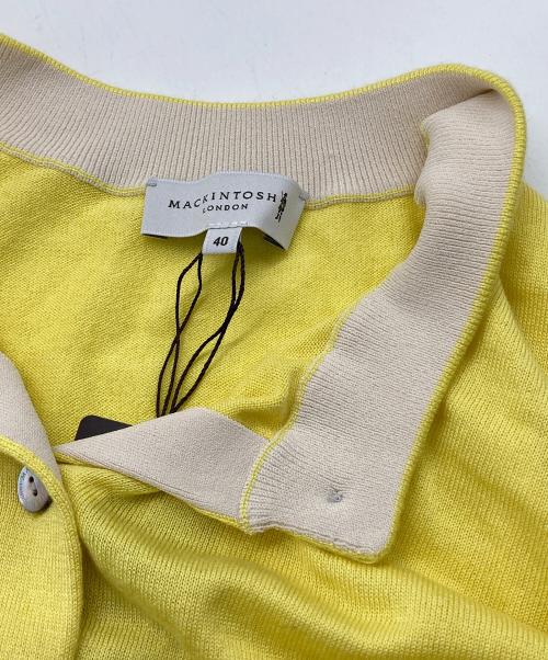 MACKINTOSH LONDON（マッキントッシュ ロンドン）MACKINTOSH LONDON (マッキントッシュ ロンドン) カシミヤシルクニットカーディガン/G5N43-835-66 イエロー サイズ:40の古着・服飾アイテム