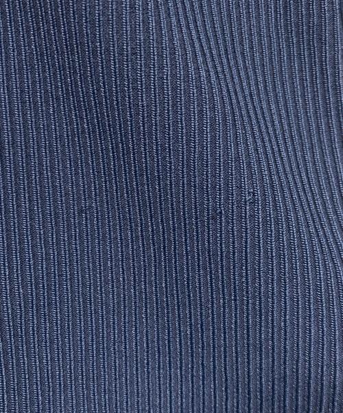 3.1 phillip lim（スリーワンフィリップリム）3.1 phillip lim (スリーワンフィリップリム) キャンディースリーブタイトリブニット ネイビー サイズ:Sの古着・服飾アイテム