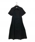 STUDIOUSステュディオス）の古着「フロントジップセミフレアーワンピース」｜ブラック