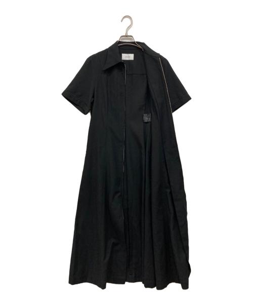 STUDIOUS（ステュディオス）STUDIOUS (ステュディオス) フロントジップセミフレアーワンピース ブラック サイズ:2 未使用品の古着・服飾アイテム
