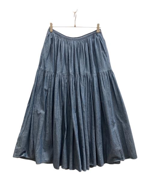 Toujours（トゥジュー）Toujours (トゥジュー) ランダムプリーツマキシスカート インディゴ サイズ:2の古着・服飾アイテム