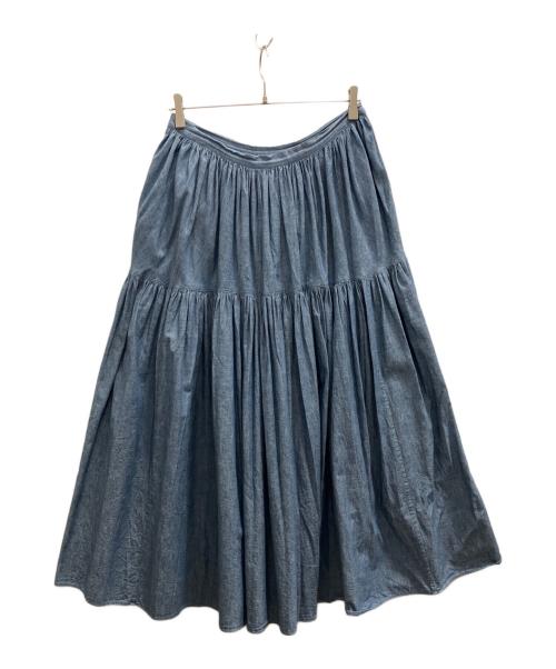 Toujours（トゥジュー）Toujours (トゥジュー) ランダムプリーツマキシスカート インディゴ サイズ:2の古着・服飾アイテム