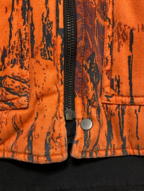SUPREME（シュプリーム）Supreme (シュプリーム) RealTree Reversible Quilted Work Jacket ブラック×オレンジ サイズ:Mの古着・服飾アイテム