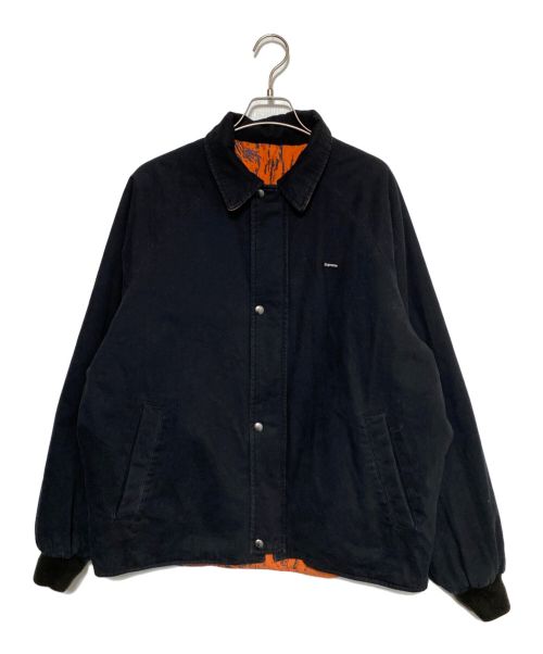 SUPREME（シュプリーム）Supreme (シュプリーム) RealTree Reversible Quilted Work Jacket ブラック×オレンジ サイズ:Mの古着・服飾アイテム