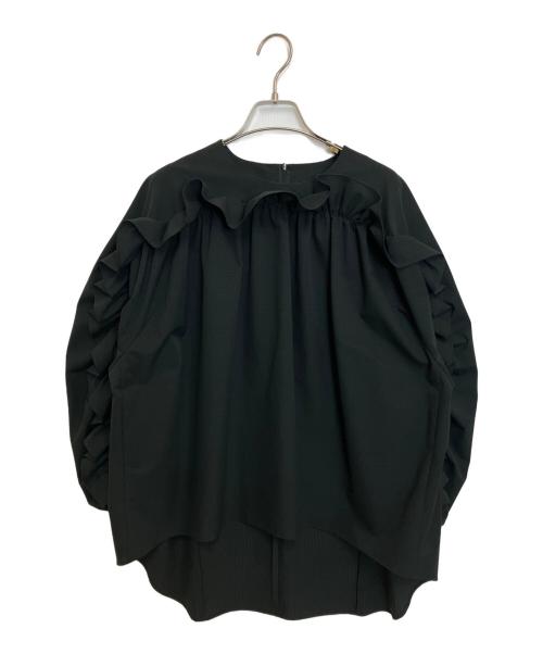 LE PHIL（ル フィル）LE PHIL (ル フィル) クールドットサッカーブラウス ブラック サイズ:Freeの古着・服飾アイテム