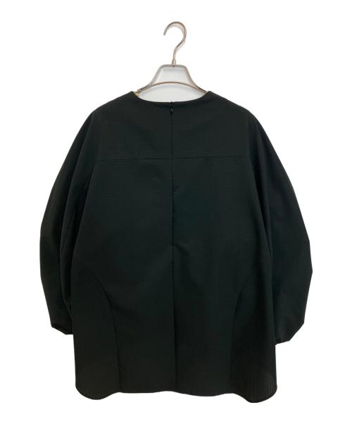 LE PHIL（ル フィル）LE PHIL (ル フィル) クールドットサッカーブラウス ブラック サイズ:Freeの古着・服飾アイテム