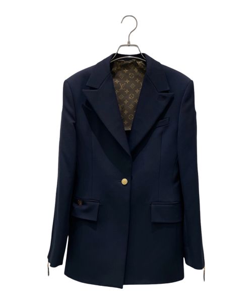 LOUIS VUITTON（ルイ ヴィトン）LOUIS VUITTON (ルイ ヴィトン) モノグラム ジップスリーブ ブレザー ネイビー サイズ:34の古着・服飾アイテム