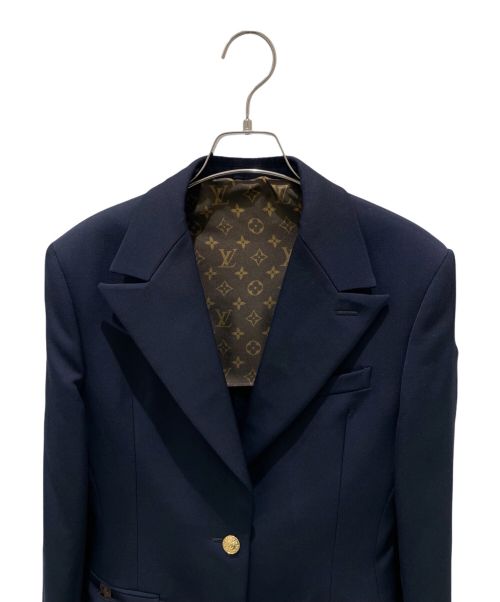 LOUIS VUITTON（ルイ ヴィトン）LOUIS VUITTON (ルイ ヴィトン) モノグラム ジップスリーブ ブレザー ネイビー サイズ:34の古着・服飾アイテム