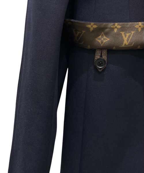 LOUIS VUITTON（ルイ ヴィトン）LOUIS VUITTON (ルイ ヴィトン) モノグラム ジップスリーブ ブレザー ネイビー サイズ:34の古着・服飾アイテム