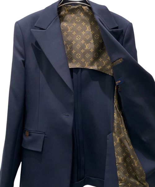 LOUIS VUITTON（ルイ ヴィトン）LOUIS VUITTON (ルイ ヴィトン) モノグラム ジップスリーブ ブレザー ネイビー サイズ:34の古着・服飾アイテム