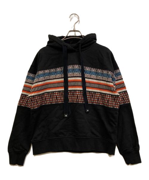 DOUBLE STANDARD CLOTHING（ダブルスタンダードクロージング）DOUBLE STANDARD CLOTHING (ダブルスタンダードクロージング) ジャガードドッキングパーカー ブラック サイズ:FREEの古着・服飾アイテム