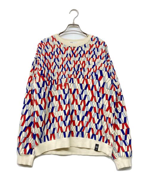 DOUBLE STANDARD CLOTHING（ダブルスタンダードクロージング）DOUBLE STANDARD CLOTHING (ダブルスタンダードクロージング) パネル幾何学スウェットトップス アイボリー サイズ:Freeの古着・服飾アイテム