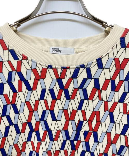 DOUBLE STANDARD CLOTHING（ダブルスタンダードクロージング）DOUBLE STANDARD CLOTHING (ダブルスタンダードクロージング) パネル幾何学スウェットトップス アイボリー サイズ:Freeの古着・服飾アイテム