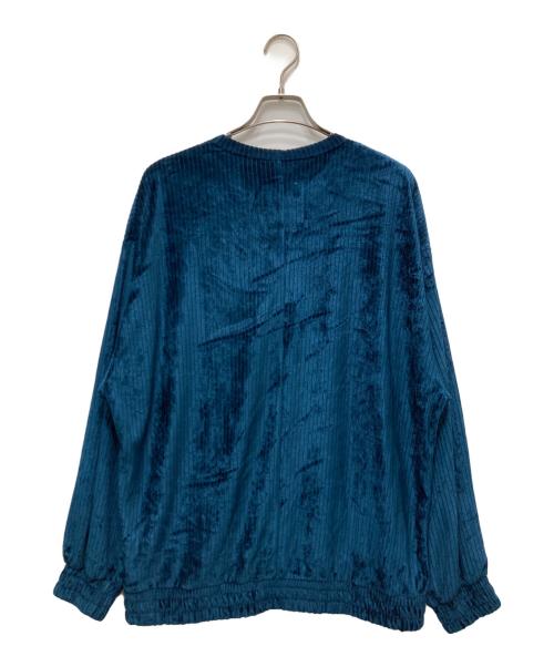 SHAREEF（シャリーフ）SHAREEF (シャリーフ) STRIPE VELOR SWITCHING P/O ネイビー サイズ:1の古着・服飾アイテム