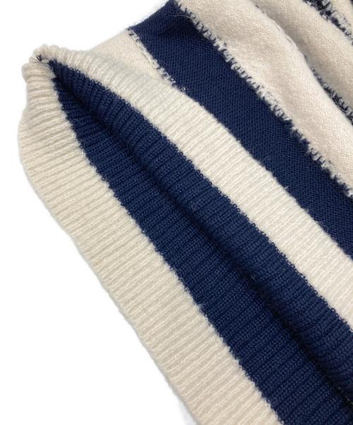 DIESEL（ディーゼル）DIESEL (ディーゼル) K-Brodie アルパカ混ボーダーニット ネイビー×ホワイト サイズ:XSの古着・服飾アイテム